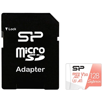 کارت حافظه microSDXC سیلیکون پاور مدل Superior کلاس 10 استاندارد  UHS- I U3 A1 سرعت 100MBps ظرفیت 128 گیگابایت به همراه آداپتور SD